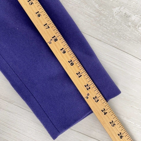 LL Bean Blazer Jacket Women Size 16 Petite Purple 3 Button Wool Cashmere Blend - Picture 12 of 14